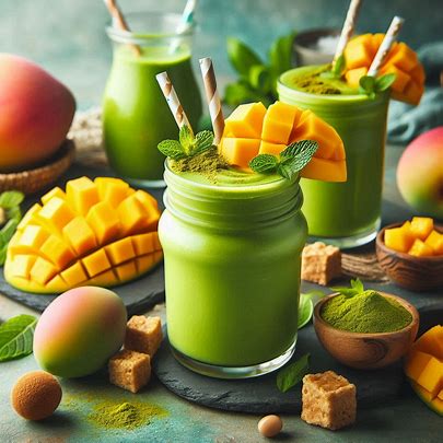 Tropical Mango Matcha Smoothie Bliss