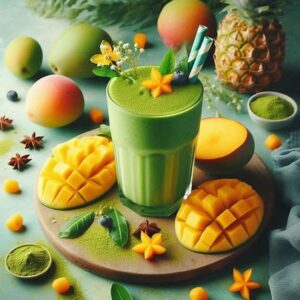 Tropical Mango Matcha Smoothie Bliss