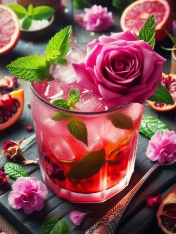 Iced Hibiscus Rose Tea