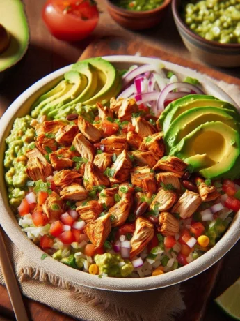 Chipotle Chicken and Avocado Burrito Bowls